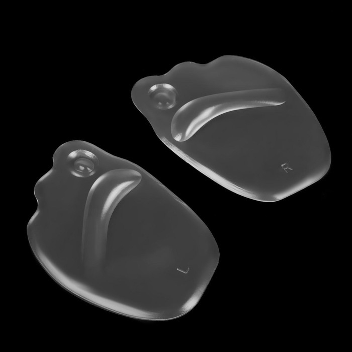 Полустельки для обуви, на клеевой основе, силиконовые, 9,5 × 6,5 см, пара, цвет прозрачный