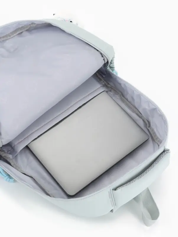 Рюкзак школьный &laquo;Зайчик&raquo;, однотонный, для девочки, 31&times;13&times;48 см, голубой