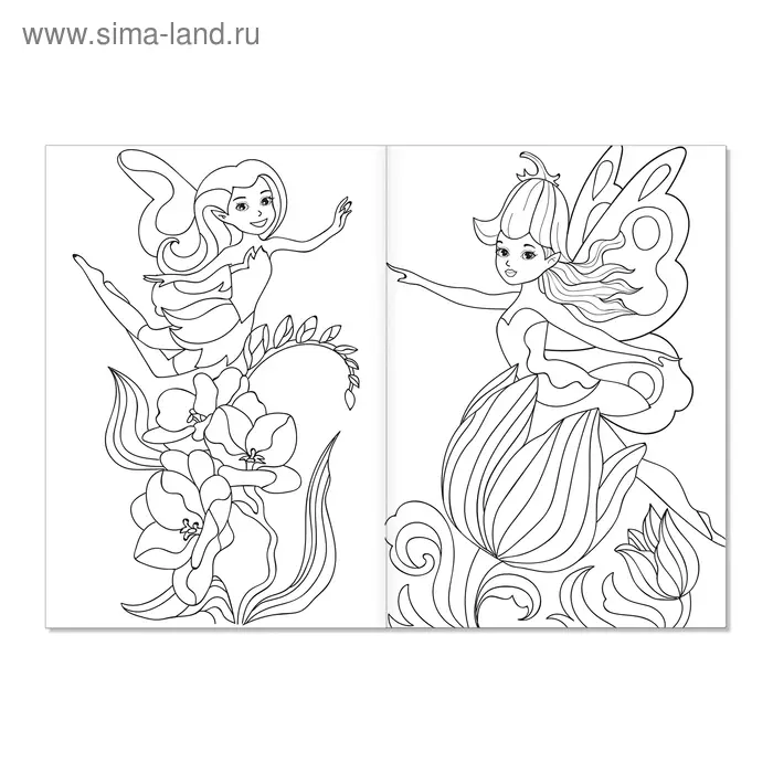 Раскраска для девочек «Волшебные феи», А5, 12 стр. Раскраска для девочек «Волшебные феи», А5, 12 стр.