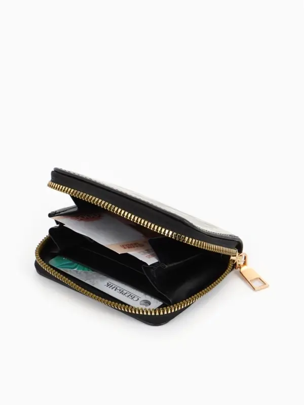 Кошелек дет 07-01-01 Июнь2538 собака, 8,5*2,5*10,5 см, 2 отд+отд/молн, д/карт, черный