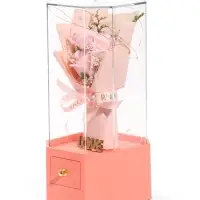 Шкатулка декоративная &laquo;Роза Love&raquo;, с подсветкой, 3хААА,, LN1445, 10&times;10&times;20.5 см, розовая