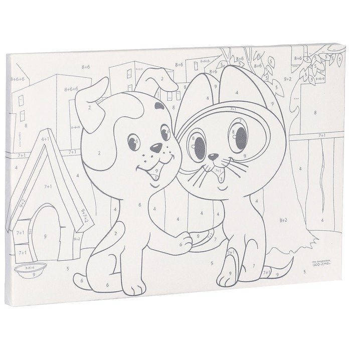 Картина по номерам для детей, 20х30 см, Котенок Гав Картина по номерам для детей, 20х30 см, Котенок Гав