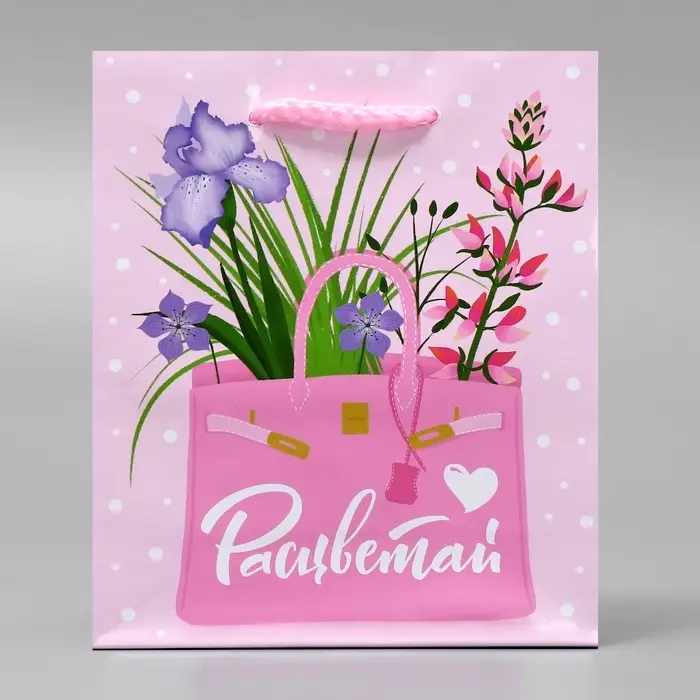 Пакет подарочный ламинированный, упаковка, «Расцветай», S 12 х 15 х 5.5 см Пакет подарочный ламинированный, упаковка, «Расцветай», S 12 х 15 х 5.5 см