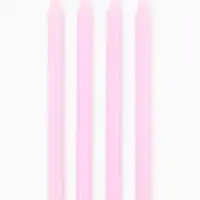 Набор свечей новогодних &laquo;Верь в чудеса&raquo;, 4 шт., розовые, 15&times;1&times;1 см