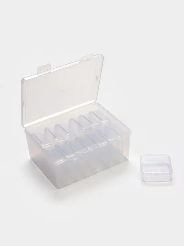 Органайзер для украшений QF, антиокислительный на 14 ячеек, 16.5&times;12&times;6 см, прозрачный