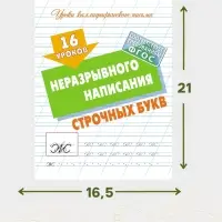 Прописи &laquo;16 уроков неразрывного написания строчных букв&raquo;