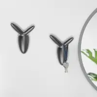 Крючок мебельный CAPPIO RABBIT, двухрожковый, цвет черный