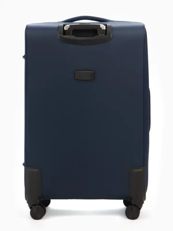 Чемодан на колёсах TEXTURA, кодовый замок, текстильный, с увеличением, 47&times;30&times;78 см, 28", синий