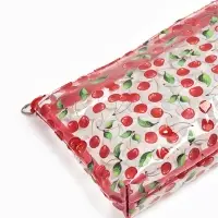 Косметичка ПВХ Вишня 25*5*15, отд на молнии,  прозрачный