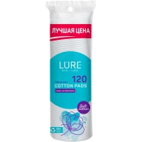 Диски ватные LURE 120шт хлопковые