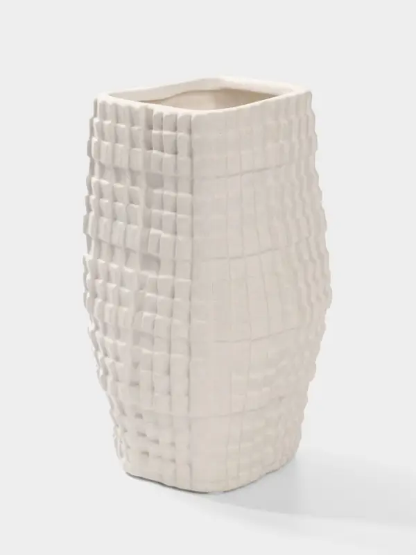 Ваза настольная керамика "Джорадо" 20х11 см, белый