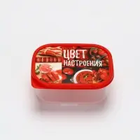 Ланч - бокс прямоугольный &laquo;Цвет настроения красный&raquo;, 500 мл