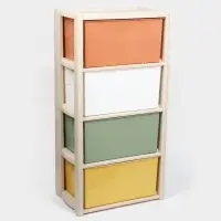 Комод 4-х секционный &laquo;Колорит&raquo;, пластик, 47.5&times;30&times;94 см, МИКС