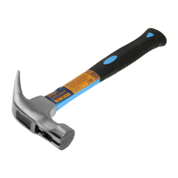 Молоток-гвоздодер ТУНДРА, боек с магнитом, фиберглассовая 2К рукоятка, 500 г Молоток-гвоздодер ТУНДРА, боек с магнитом, фиберглассовая 2К рукоятка, 500 г