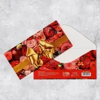 Конверт для денег «Цветы», 16.5×8 см
