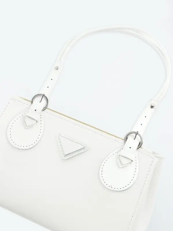 Ручка для сумки, шнуры, 60&times;1.8 см, с пришивными петлями 5.8 см, цвет белый, серебряный