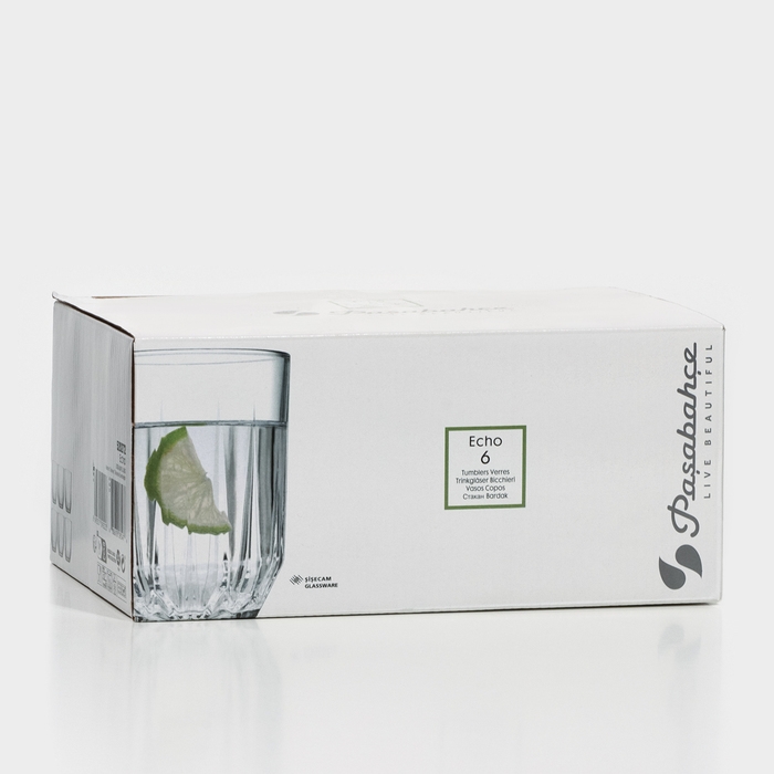 Набор стеклянных стаканов ECHO, 250 мл, 6 шт Набор стеклянных стаканов ECHO, 250 мл, 6 шт