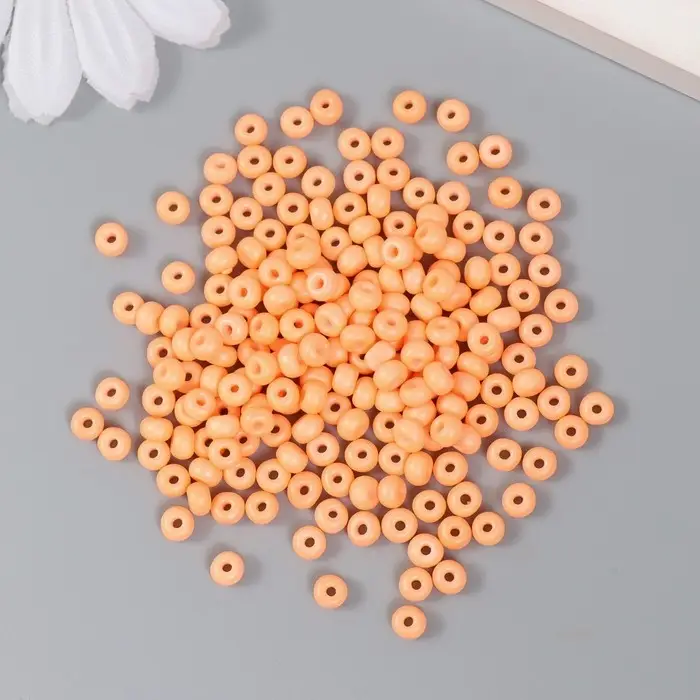 Бисер стекло 6/0  Бисер стекло 6/0 "Розовая креветка" 15 гр