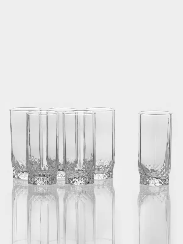 Набор стаканов Paşabah&ccedil;e Valse, 290 мл, 6 шт., стекло, прозрачный