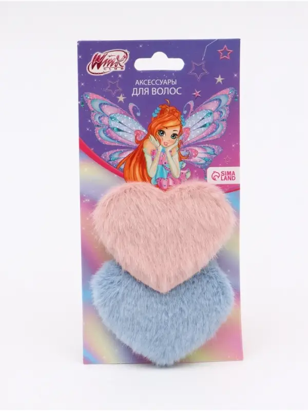 Заколка для волос «Сердечки» 2 шт, Винкс Заколка для волос «Сердечки» 2 шт, Винкс