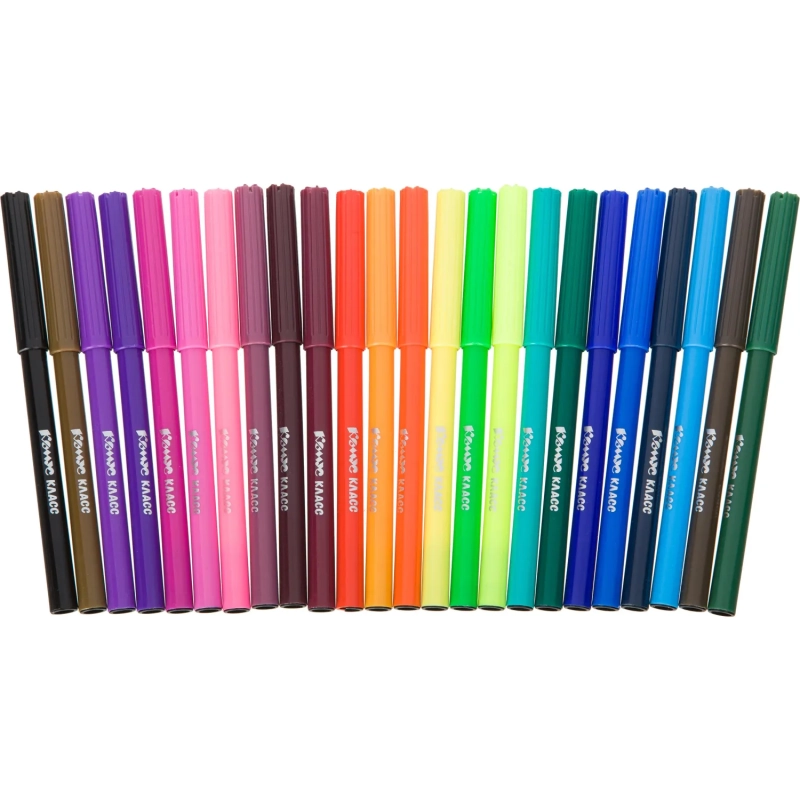 Фломастеры Комус Класс ColorPics набор 24 цв.,вентилир.,смыв., блист. упак