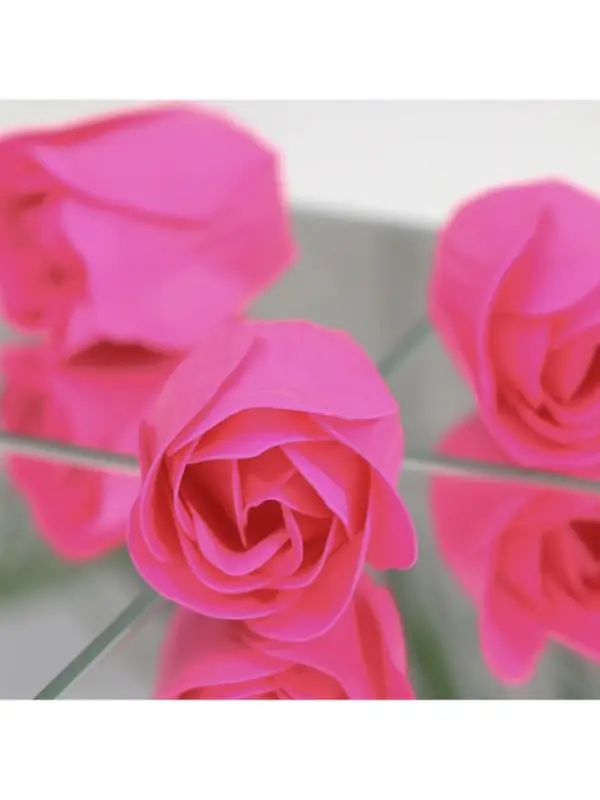 Мыльные розочки, фуксия, набор 9 шт., в коробке