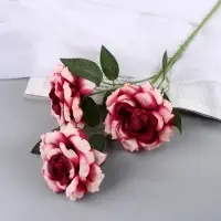 Цветы искусственные &laquo;Роза Палома&raquo;, d=8 см, h=53 см, тёмно-сиреневые