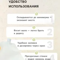 Канистра складная TORSO, 3 л, пластик, белый