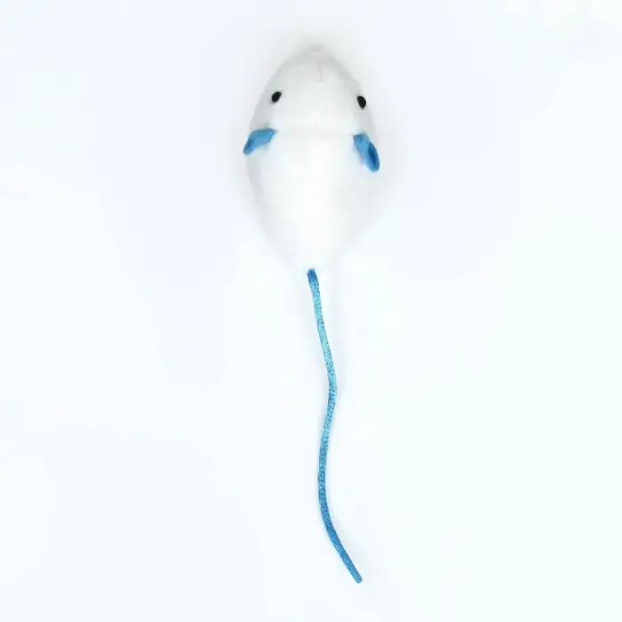 Игрушка для кошек  Игрушка для кошек "Мышь с кошачьей мятой", 5 см, белая