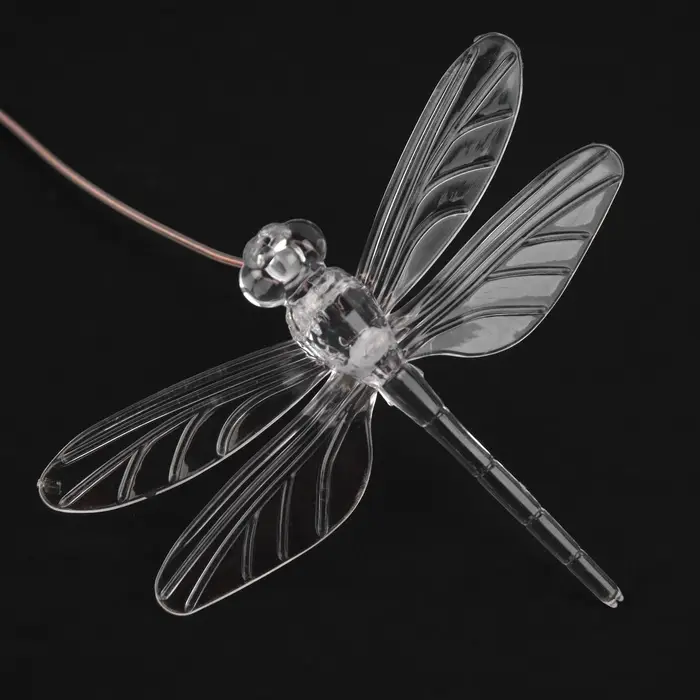 Садовый светильник &laquo;Стрекозы&raquo;, уличный, на солнечной батарее, 6 LED, свечение мульти