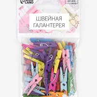 Прищепки для шитья, 2.5&times;0.8&times;0.3 см, 50 шт., разноцветные