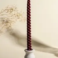 Набор свечей витых, 2&times;25 см, 4 шт., палитра бордового, 25.5&times;8.8&times;2.4 см