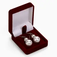 Футляр бархатный под серьги, кулон &laquo;Традиции&raquo;, 4.5&times;5&times;2 см, бордовый