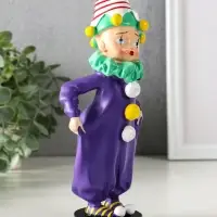 Сувенир полистоун "Маленький клоун в синем костюме" 8,5х5,5х19 см