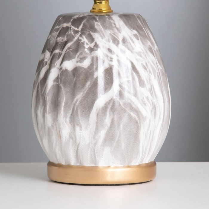 Лампа настольная Лампа настольная "Валерия" 1х40Вт Е14 черный/белый 20х20х31см