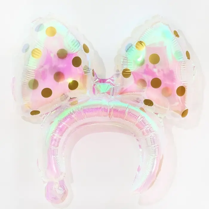 Воздушный шар фольгированный 15" &laquo;Ободок с бантиком&raquo;, перламутровый