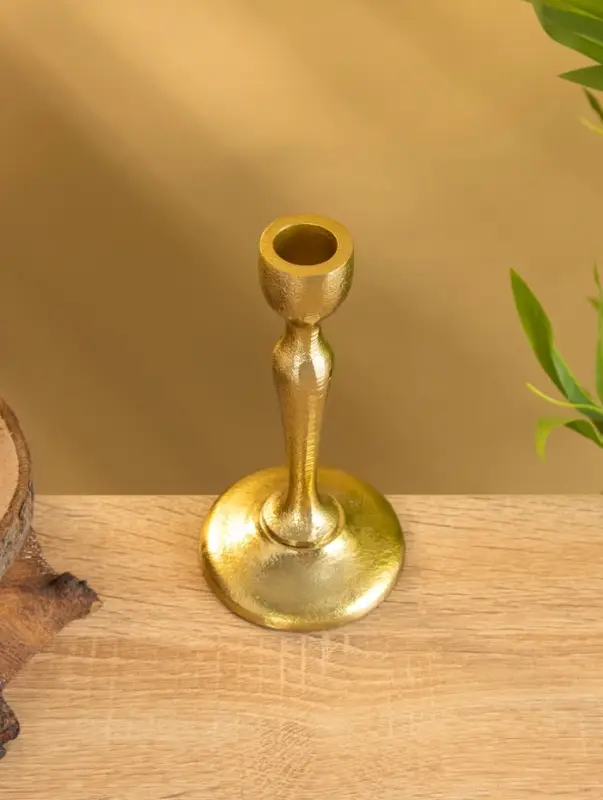 Подсвечник  Подсвечник "Голди" алюминий 16 см, цв. золото