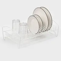 Сушилка для тарелок и кружек с поддоном 39*25*12 см, цвет белый