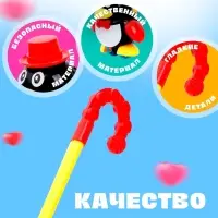 Каталка на палочке &laquo;Пингвин&raquo;, цвета МИКС