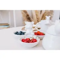 Менажница Доляна &laquo;Мишка Отто&raquo;, 20.5&times;10 см, 3 ячейки, доломит, белая