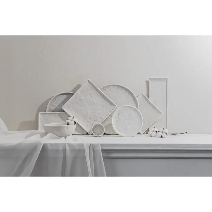 Блюдо для подачи Magistro Slate, 21&times;1.6 см, фарфор, белое