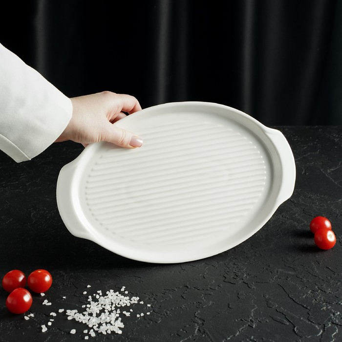 Блюдо фарфоровое для запекания Magistro «Бланш», 28×18×2,5 см, цвет белый Блюдо фарфоровое для запекания Magistro «Бланш», 28×18×2,5 см, цвет белый