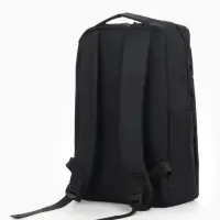 Рюкзак мужской на молнии, 2 наружных кармана, с USB, чёрный