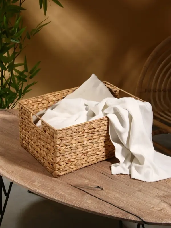 Корзинка прямоугольная, 44&times;30&times;20 см, водный гиацинт