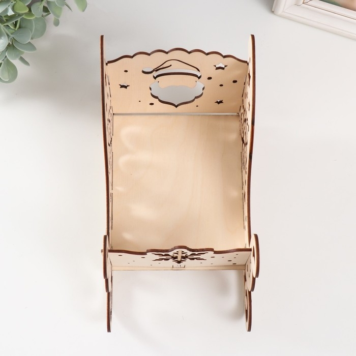 Шкатулка  Шкатулка "Сани. Дед Мороз" 22х11,5х13,5 см (набор 5 деталей)