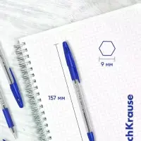 Набор ручек шариковых ErichKrause R=301 Stick Grip, 8 штук, уз 1 мм, син