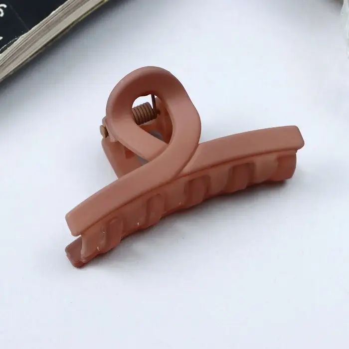 Крабик для волос «Леона», петелька классика матовый, 5 см, МИКС Крабик для волос «Леона», петелька классика матовый, 5 см, МИКС