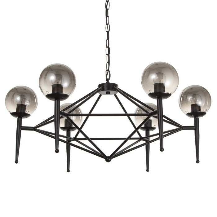 Люстра "Палетто" 6хЕ27 40Вт черный 70х66х36-80см BayerLux