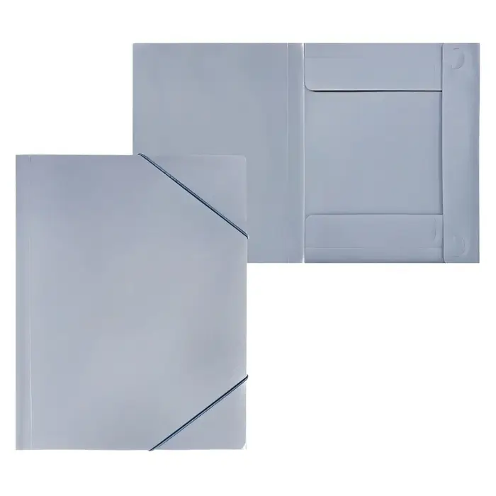 Папка-короб на резинке А4, 500 мкм, Calligrata, корешок 25 мм, до 230 листов, тиснение &laquo;песок&raquo;, серая