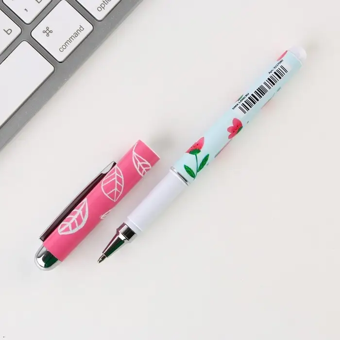 Ручка шариковая, синяя паста, 1 мм, пластик, в открытке &laquo;Самый лучший воспитатель&raquo;